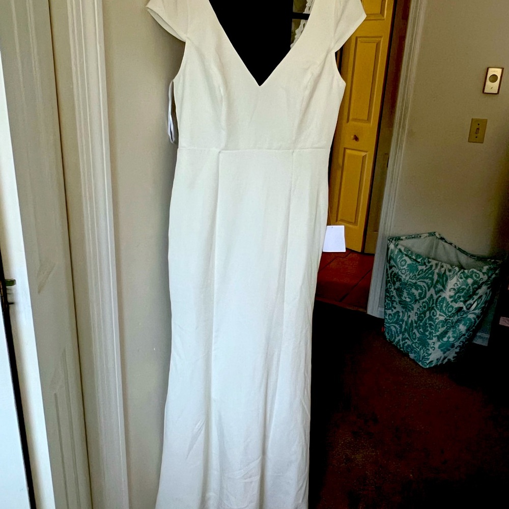 Long ivory maxi dress